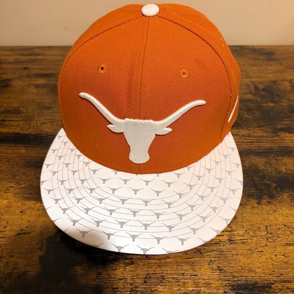Nike Texas Longhorns Hat Burnt Orange White Print NCAA Football Baseball College